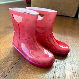 Ugg rain boots with stars. Used once or twice, in like new condition. Size 10.